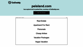 What Peisland.com website looked like in 2022 (1 year ago)