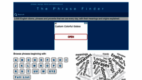 What Phrases.org.uk website looked like in 2022 (1 year ago)