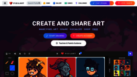 What Pixilart.com website looked like in 2022 (1 year ago)