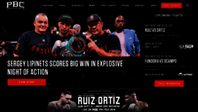What Premierboxingchampions.com website looked like in 2022 (1 year ago)