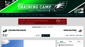 What Philadelphiaeagles.com website looked like in 2022 (1 year ago)