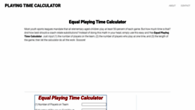 What Playingtimecalculator.com website looked like in 2022 (1 year ago)