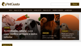 What Petgusto.com website looked like in 2022 (1 year ago)