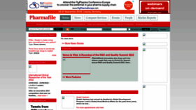 What Pharmafile.com website looked like in 2022 (1 year ago)