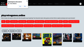 What Playretrogames.online website looked like in 2022 (1 year ago)