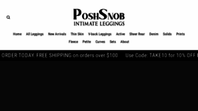 What Poshsnob.com website looked like in 2022 (1 year ago)