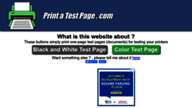What Printatestpage.com website looked like in 2022 (1 year ago)
