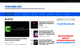 What Phanmemgoc.com website looked like in 2022 (1 year ago)