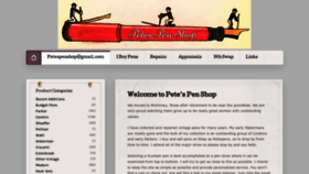 What Petespenshop.com website looked like in 2022 (1 year ago)
