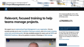 What Projectmanagement.co.za website looked like in 2022 (1 year ago)
