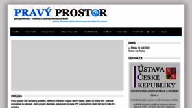 What Pravyprostor.cz website looked like in 2022 (1 year ago)