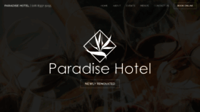 What Paradisehotel.com.au website looked like in 2022 (1 year ago)