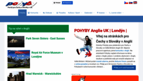 What Pohyby.co.uk website looked like in 2022 (1 year ago)