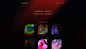 What Polarr.co website looked like in 2022 (1 year ago)