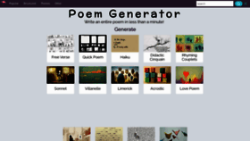 What Poem-generator.org.uk website looked like in 2022 (1 year ago)