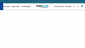 What Pureflowair.com website looked like in 2022 (1 year ago)