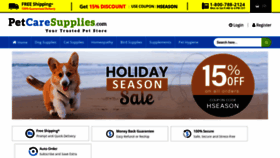 What Petcaresupplies.com website looked like in 2022 (1 year ago)
