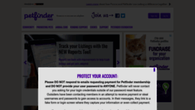 What Pro.petfinder.com website looked like in 2022 (1 year ago)