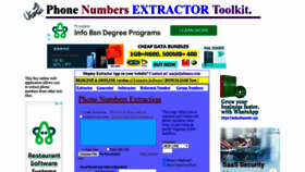 What Phonenumberextractor.com website looked like in 2022 (1 year ago)