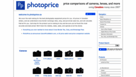 What Photoprice.ca website looked like in 2022 (1 year ago)