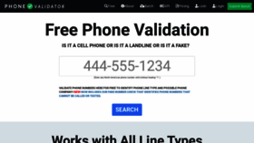 What Phonevalidator.com website looked like in 2022 (3 years ago)