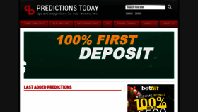 What Predictions-today.com website looked like in 2022 (1 year ago)