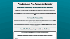 What Primeleech.com website looked like in 2022 (1 year ago)