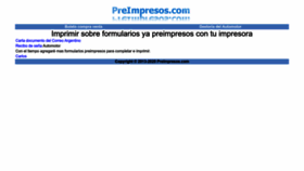 What Preimpresos.com website looked like in 2022 (1 year ago)