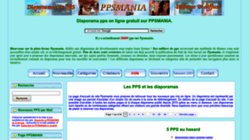 What Ppsmania.fr website looked like in 2022 (1 year ago)