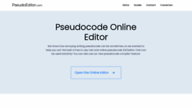 What Pseudoeditor.com website looked like in 2022 (1 year ago)