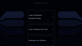 What Phparena.com website looked like in 2022 (1 year ago)