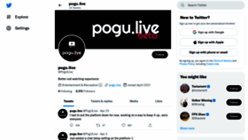 What Pogu.live website looked like in 2022 (1 year ago)