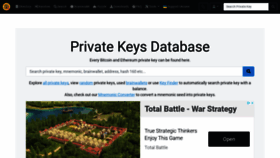 What Privatekeys.pw website looked like in 2022 (1 year ago)