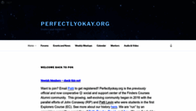 What Perfectlyokay.org website looked like in 2022 (1 year ago)