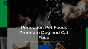 What Perfectionpetfoods.com website looked like in 2022 (1 year ago)