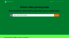 What Parsevideo.com website looked like in 2022 (1 year ago)