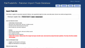 What Paktradeinfo.com website looked like in 2022 (1 year ago)