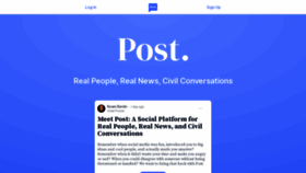 What Post.news website looked like in 2022 (1 year ago)