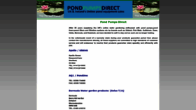 What Pondpumpsdirect.com website looked like in 2022 (1 year ago)
