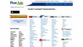 What Postads.com website looked like in 2022 (1 year ago)