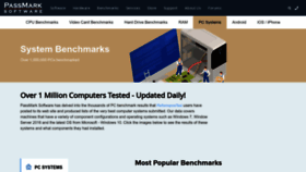 What Pcbenchmarks.net website looked like in 2022 (1 year ago)