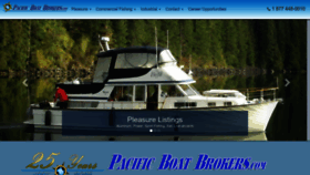 What Pacificboatbrokers.com website looked like in 2022 (1 year ago)