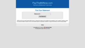 What Paythebillnow.com website looked like in 2022 (1 year ago)