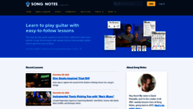 What Playsongnotes.com website looked like in 2022 (1 year ago)