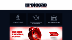 What Projecao.br website looked like in 2022 (1 year ago)