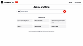 What Perplexity.ai website looked like in 2022 (2 years ago)