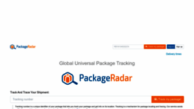 What Packageradar.com website looked like in 2022 (1 year ago)
