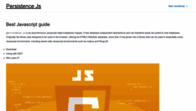 What Persistencejs.org website looked like in 2022 (2 years ago)