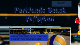 What Parklandsbeachvolleyball.com website looked like in 2022 (1 year ago)