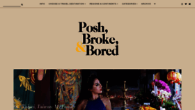 What Poshbrokebored.com website looked like in 2022 (1 year ago)
